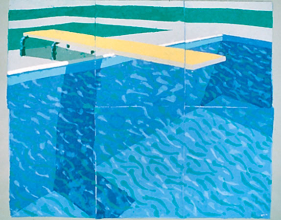 david hockney painting his pool