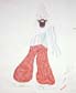 Baba - Red Pantaloons From The Rake’s Progress 1975 - Ink on paper 17 X 11